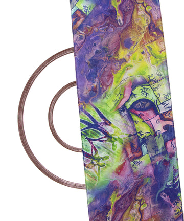 Multi Colour Quirky Print Pure Natural Crepe Fabric